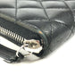 CHANEL 不明 CC CC Mark Logo Matelasse Quilted Zip Around Long Wallet Long Wallet Leather Black Used