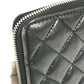 CHANEL 不明 CC CC Mark Logo Matelasse Quilted Zip Around Long Wallet Long Wallet Leather Black Used