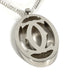 CARTIER T1220148 2C Decor Charm Logo Necklace Choker Chain Necklace Accessory Pendant top Metal Silver Used