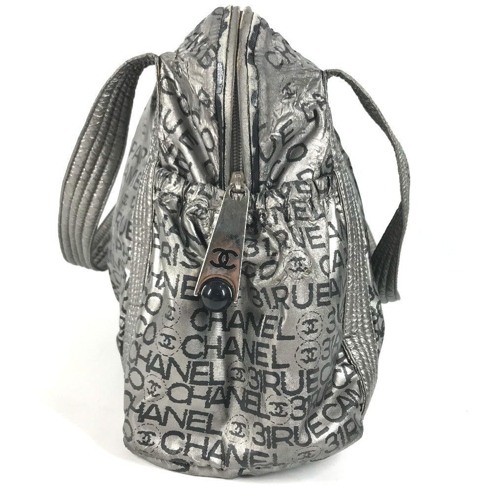 CHANEL Unlimited CC CC Mark logo Bags Hand Bag Shoulder Bag Tote Bag Duffle Bag Nylon canvas Silver/Black Used