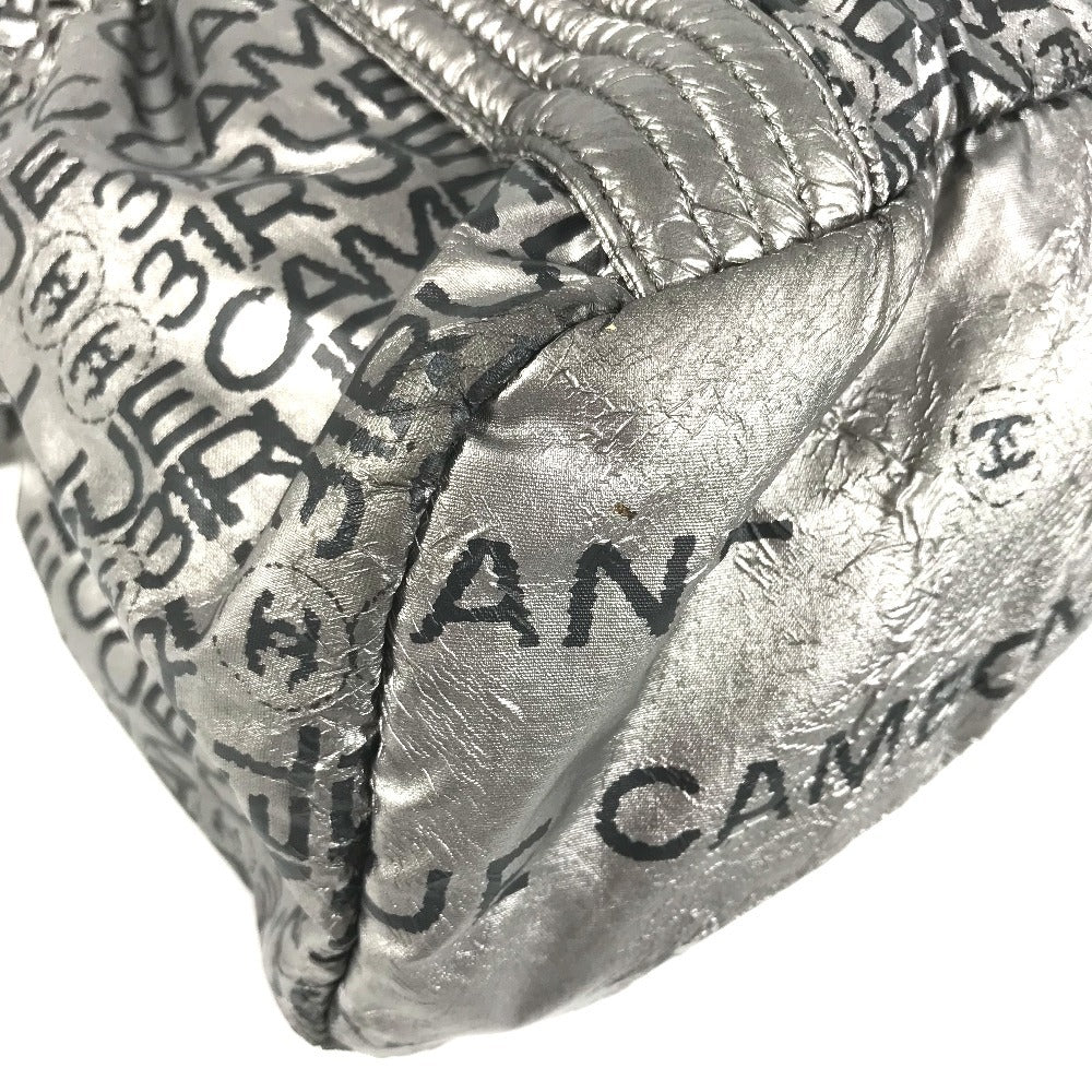 CHANEL Unlimited CC CC Mark logo Bags Hand Bag Shoulder Bag Tote Bag Duffle Bag Nylon canvas Silver/Black Used