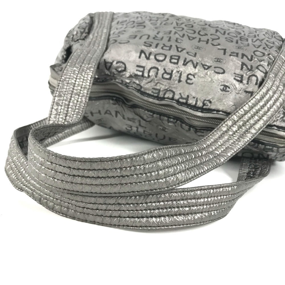 CHANEL Unlimited CC CC Mark logo Bags Hand Bag Shoulder Bag Tote Bag Duffle Bag Nylon canvas Silver/Black Used