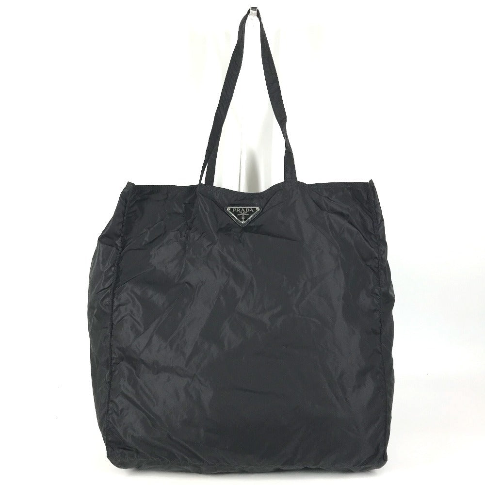 PRADA 1BG626 triangle logo triangle logo plate Bag, Tote Bag, Shoulder Bag, Eco Bag Shoulder Bag Nylon Black Used