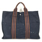 HERMES Fourre ToutMM Fourre Tout MM Bag Tote Bag Hand Bag cotton Navy/Brown Used