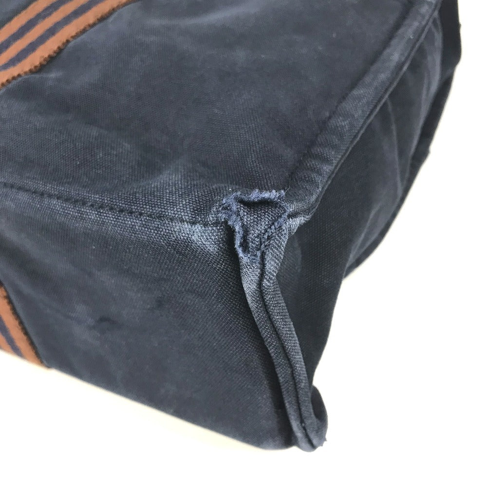HERMES Fourre ToutMM Fourre Tout MM Bag Tote Bag Hand Bag cotton Navy/Brown Used