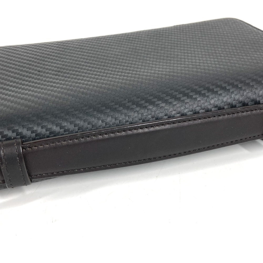 Dunhill Travel Case Hand Bag Wallet Long Wallet Zip Around Long Wallet Leather Black Used