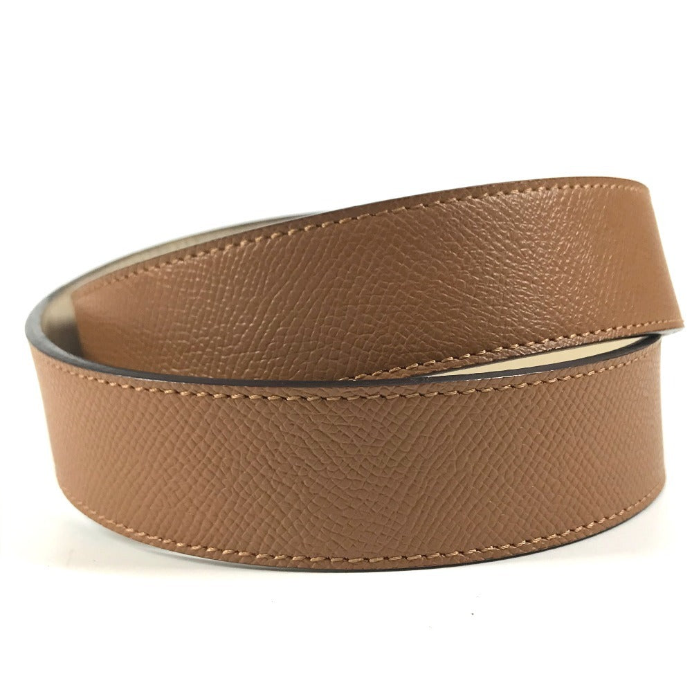 BVLGARI logo Buckle belt belt Leather Brown/GoldHardware Used