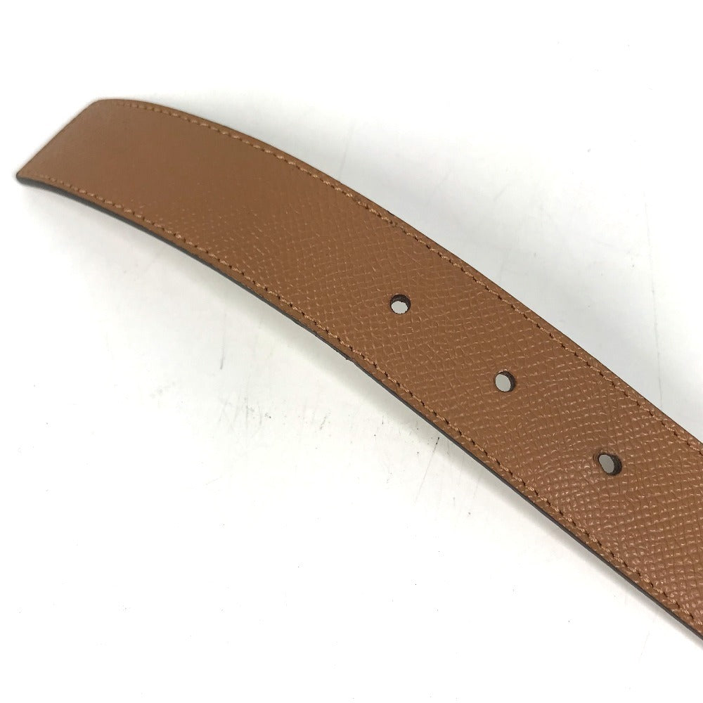 BVLGARI logo Buckle belt belt Leather Brown/GoldHardware Used