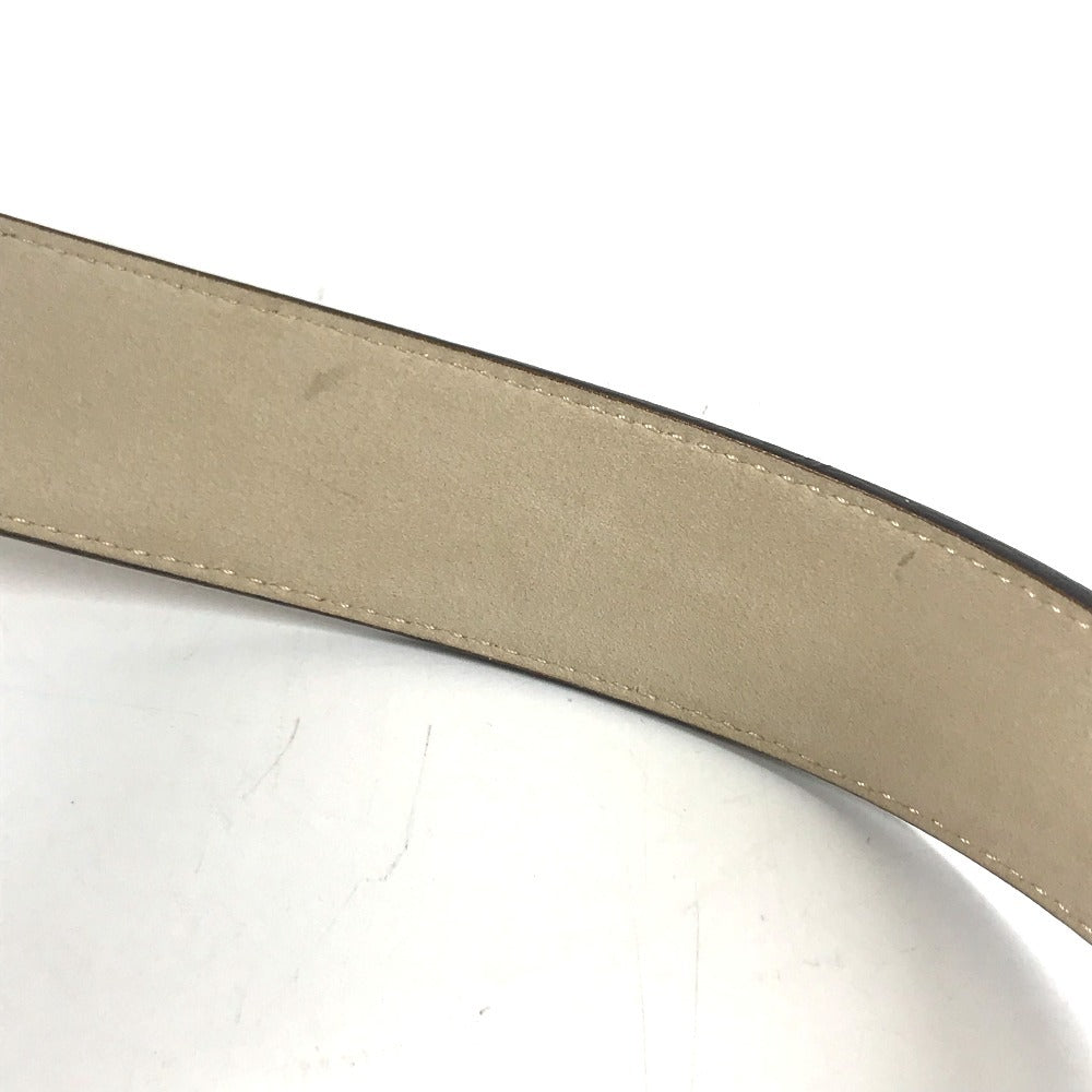 BVLGARI logo Buckle belt belt Leather Brown/GoldHardware Used