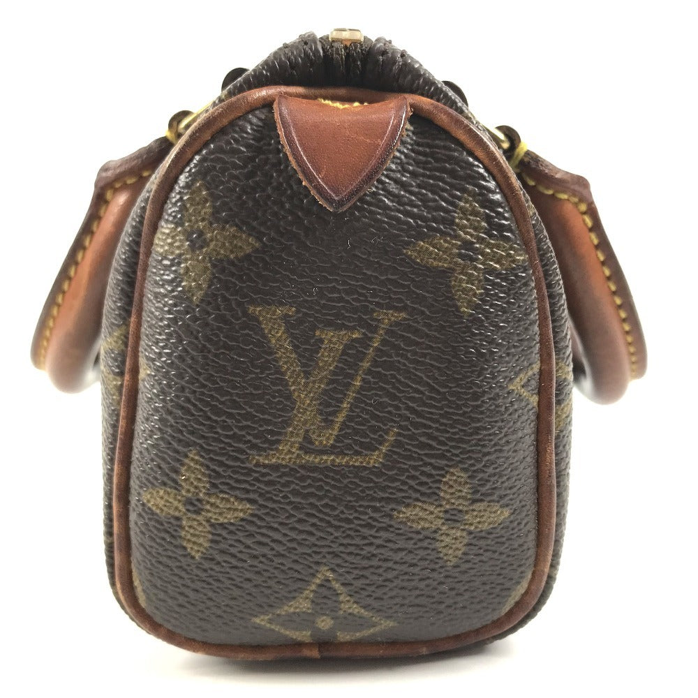LOUIS VUITTON M41534 Monogram Mini Speedy Bag Mini Duffle Bag Pouch Hand Bag MonogramCanvas Brown Used