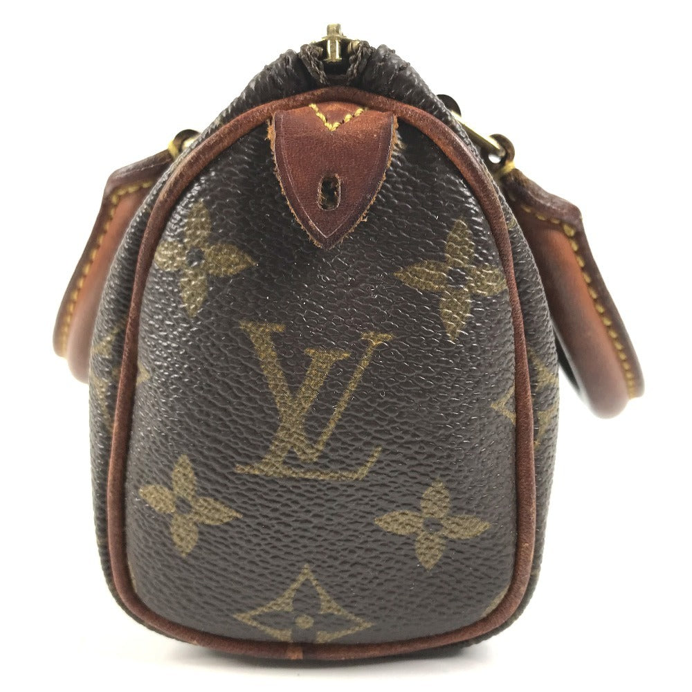 LOUIS VUITTON M41534 Monogram Mini Speedy Bag Mini Duffle Bag Pouch Hand Bag MonogramCanvas Brown Used