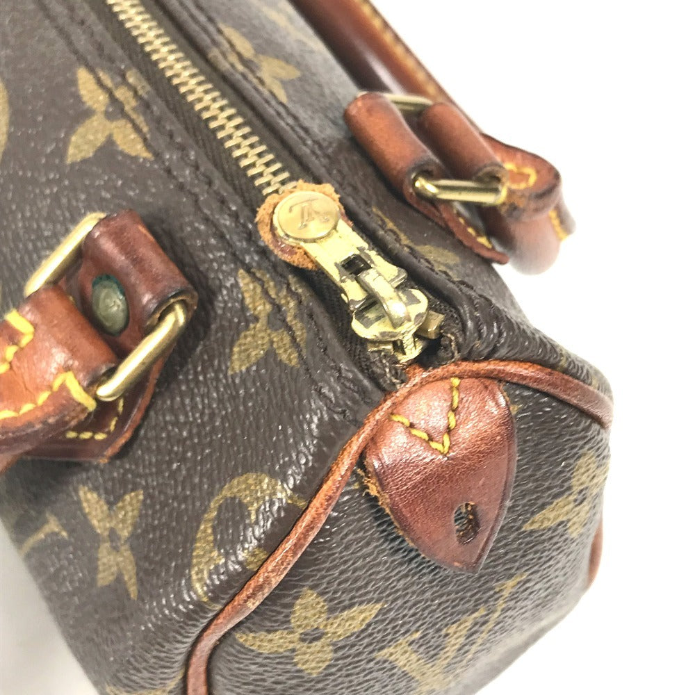 LOUIS VUITTON M41534 Monogram Mini Speedy Bag Mini Duffle Bag Pouch Hand Bag MonogramCanvas Brown Used