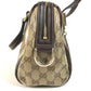 GUCCI 181487 GG logo crystal Mini Duffle Bag with Ribbon - Hysteria Hand Bag Leather / Coated Canvas Beige/Dark brown Used
