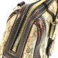 GUCCI 181487 GG logo crystal Mini Duffle Bag with Ribbon - Hysteria Hand Bag Leather / Coated Canvas Beige/Dark brown Used