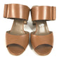 HERMES belt Shoes shoes heel Sandals Leather Brown Used