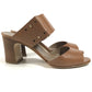 HERMES belt Shoes shoes heel Sandals Leather Brown Used