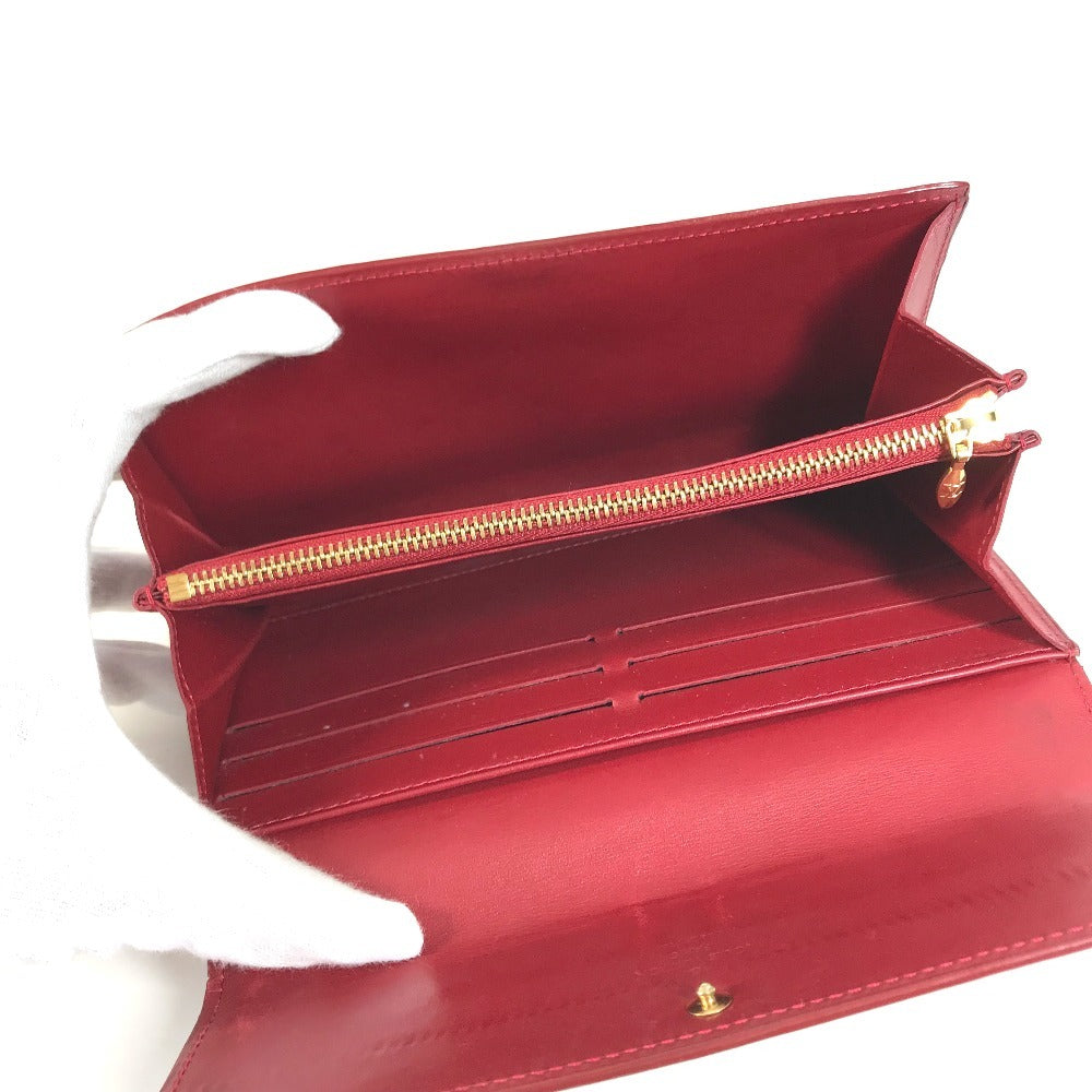 LOUIS VUITTON M93530 MonogramVernis Portefeuille Sarah Long Wallet Flap Long Wallet MonogramVernisCanvas Pomdamul Red Used