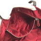 PRADA triangle logo triangle logo plate Bag Tote Bag shawl Shoulder Bag Leather / Nylon khaki/Red Used