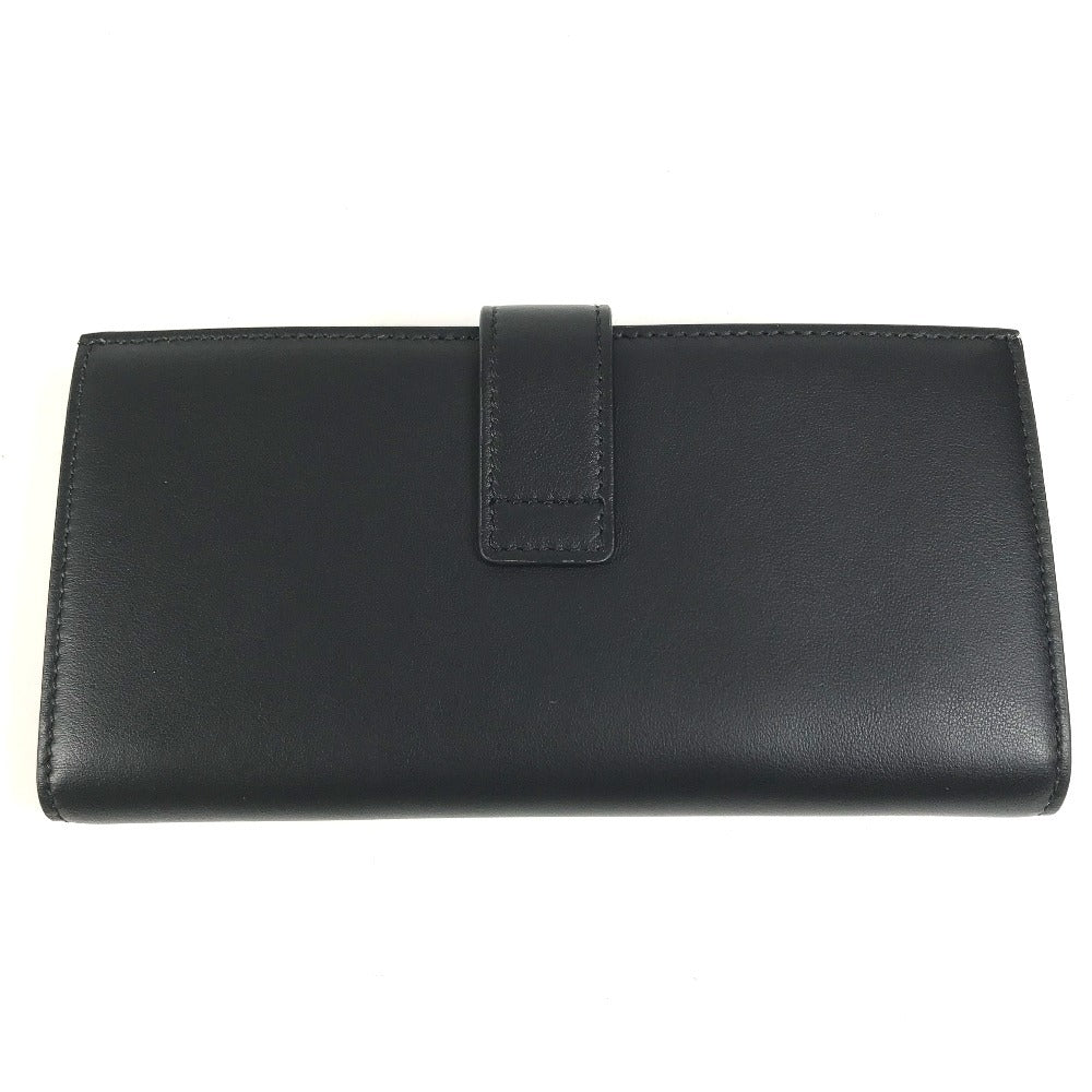 Salvatore Ferragamo 22 0522 Bicolor Gancini logo 2-fold long wallet Long Wallet Leather Black/pink Used
