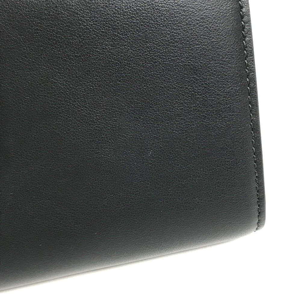 Salvatore Ferragamo 22 0522 Bicolor Gancini logo 2-fold long wallet Long Wallet Leather Black/pink Used