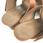 HERMES belt Shoes shoes heel Sandals Leather Brown Used