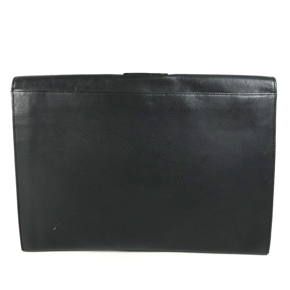 VERSACE vintage logo Bag, Flap, Cluch Bag Clutch bag Leather Black Used