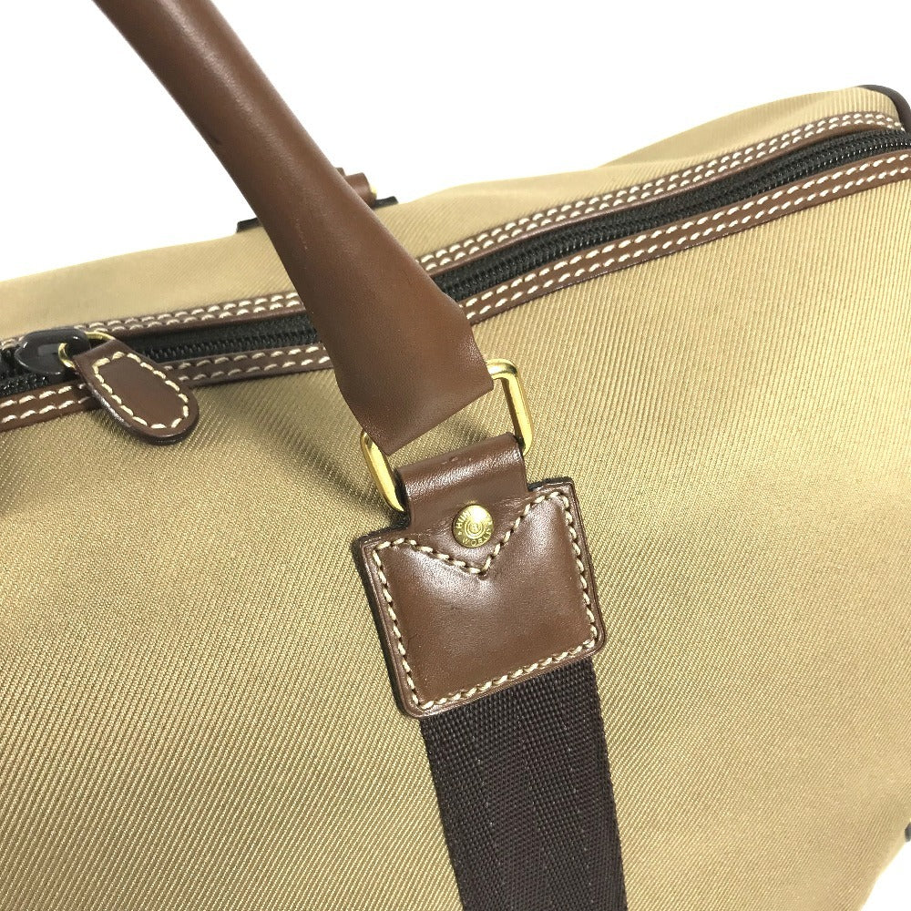 HUNTING WORLD logo Bag Hand Bag Travel Bag Duffle Bag Leather/Canvas Brown Used