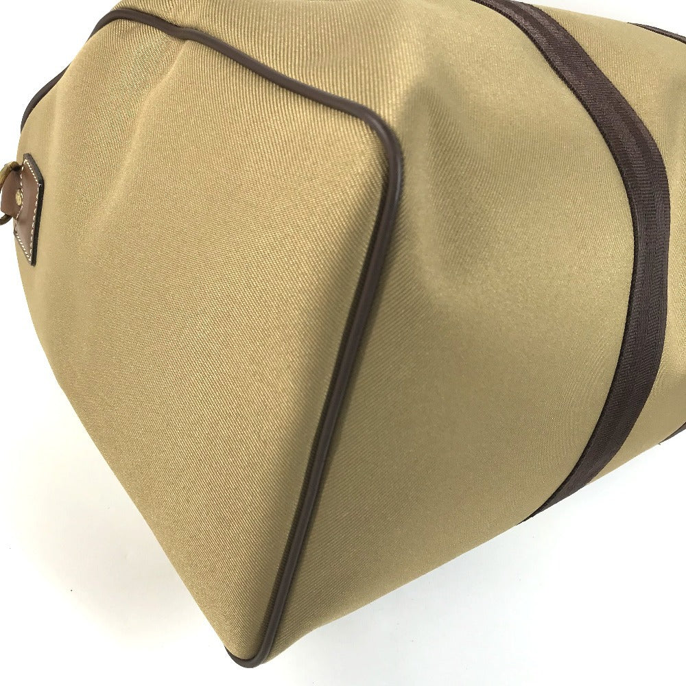 HUNTING WORLD logo Bag Hand Bag Travel Bag Duffle Bag Leather/Canvas Brown Used