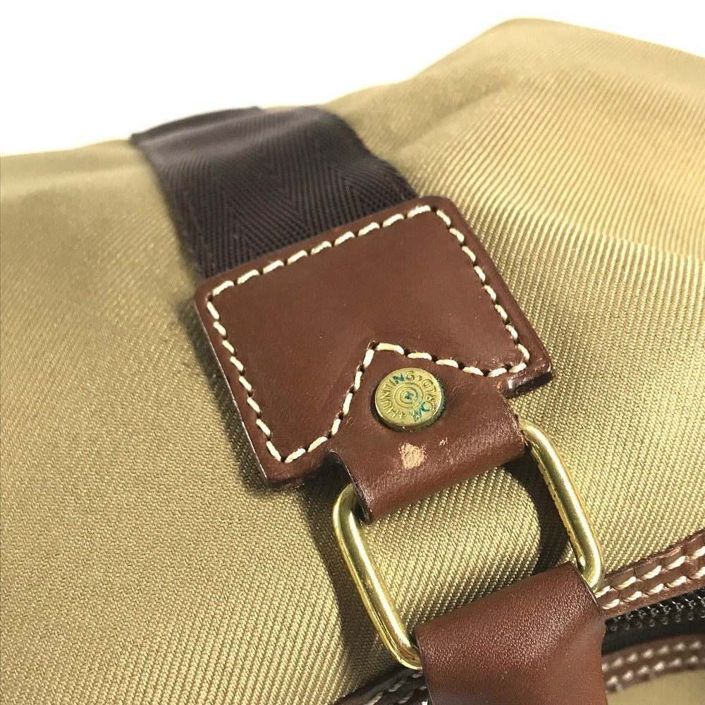 HUNTING WORLD logo Bag Hand Bag Travel Bag Duffle Bag Leather/Canvas Brown Used