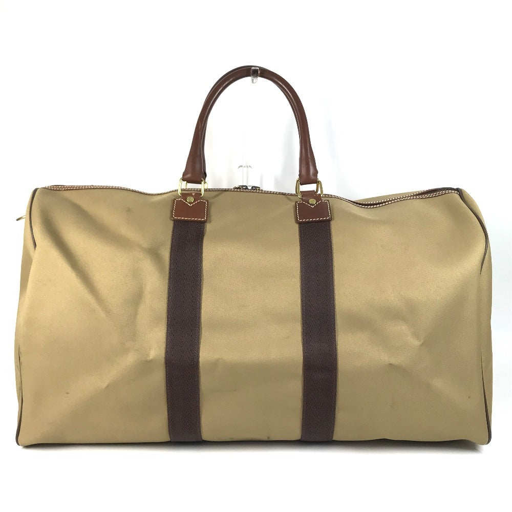 HUNTING WORLD logo Bag Hand Bag Travel Bag Duffle Bag Leather/Canvas Brown Used