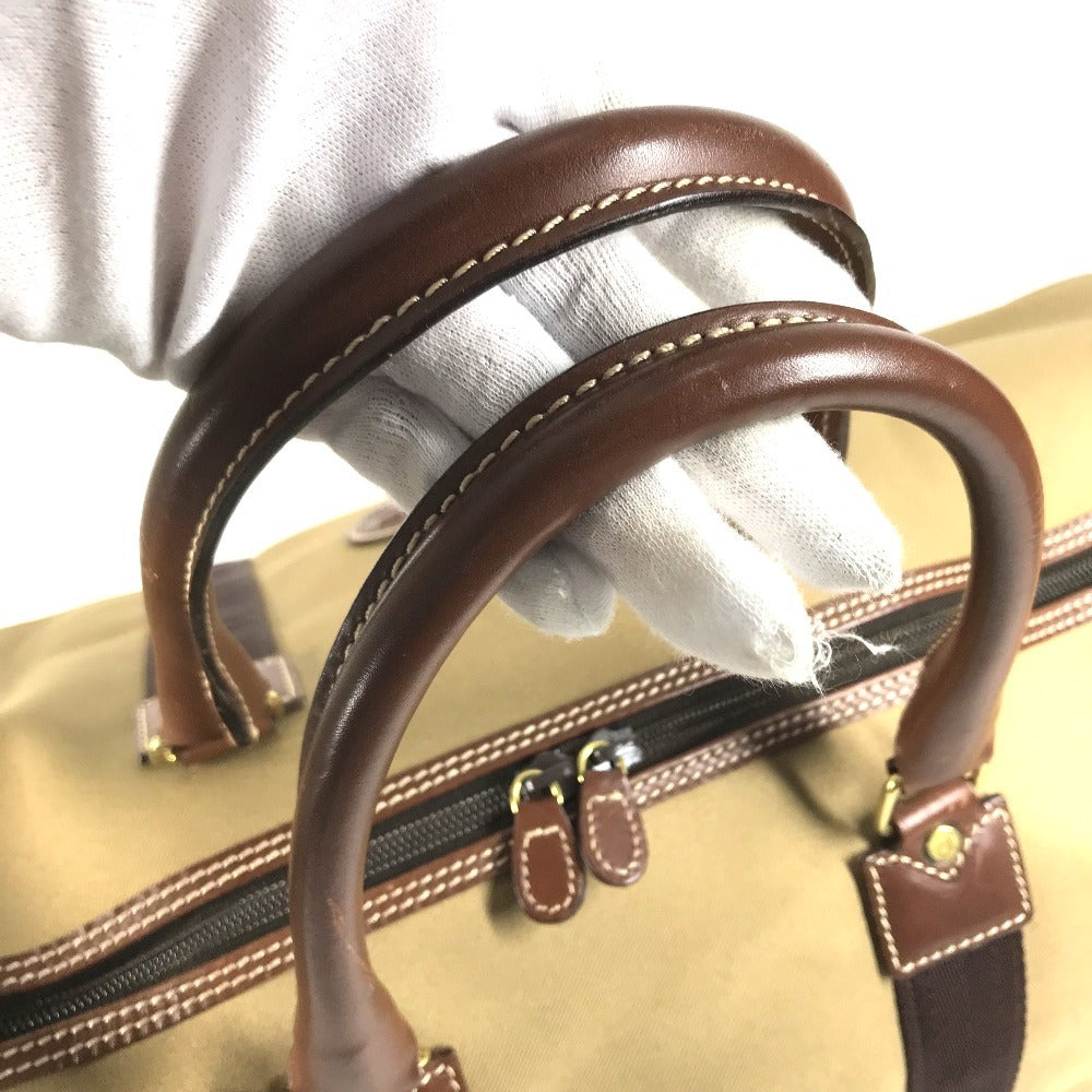 HUNTING WORLD logo Bag Hand Bag Travel Bag Duffle Bag Leather/Canvas Brown Used