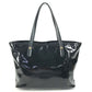 BVLGARI S.Bulgari logo Bag Tote Bag shawl Shoulder Bag Patent Leather Black Used