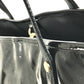 BVLGARI S.Bulgari logo Bag Tote Bag shawl Shoulder Bag Patent Leather Black Used