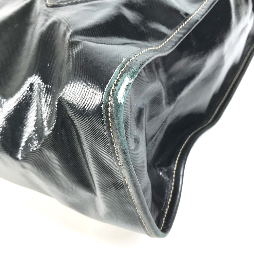 GUCCI 181905 hysteria logo Bag Tote Bag shawl Shoulder Bag Leather / Coated Canvas Black Used
