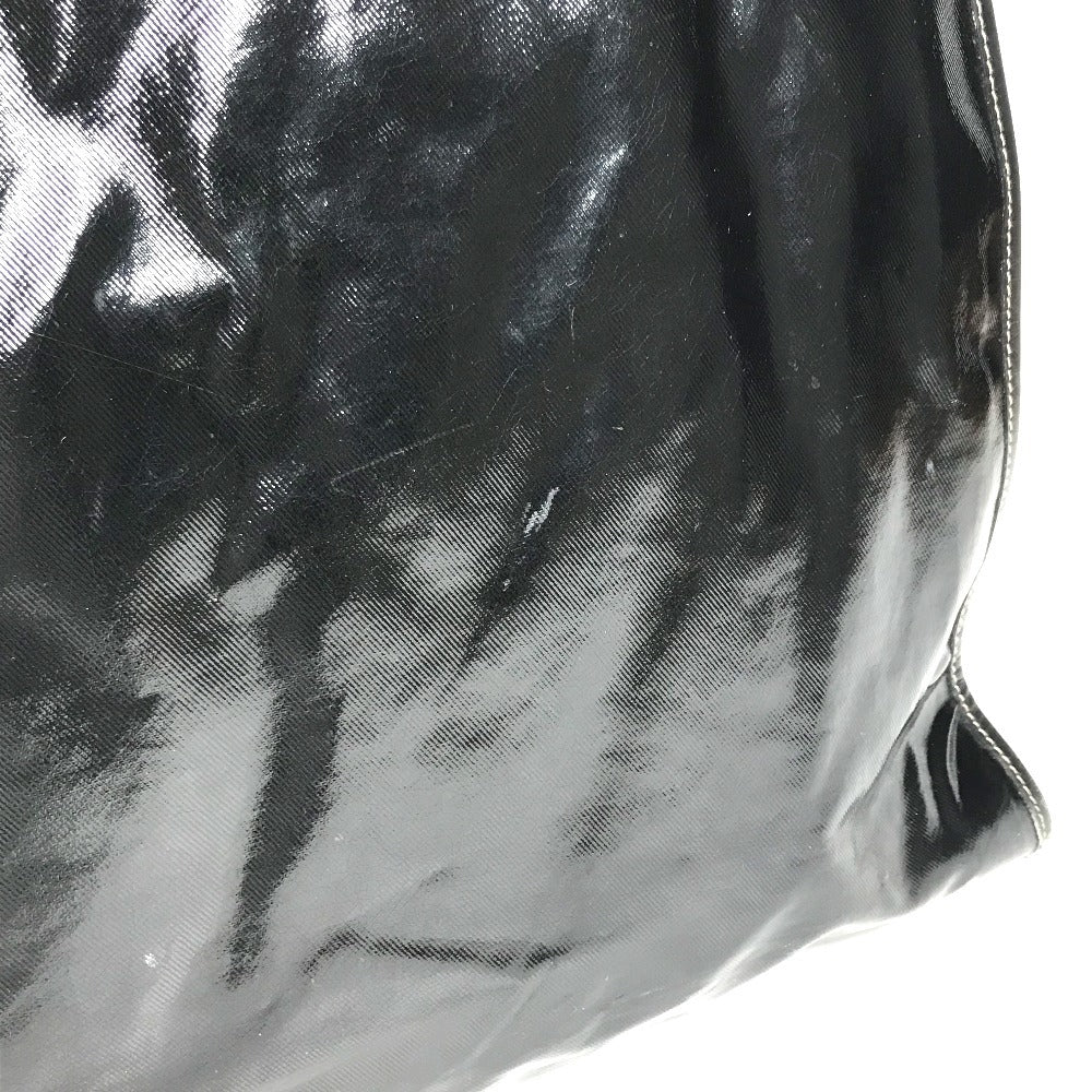 GUCCI 181905 hysteria logo Bag Tote Bag shawl Shoulder Bag Leather / Coated Canvas Black Used