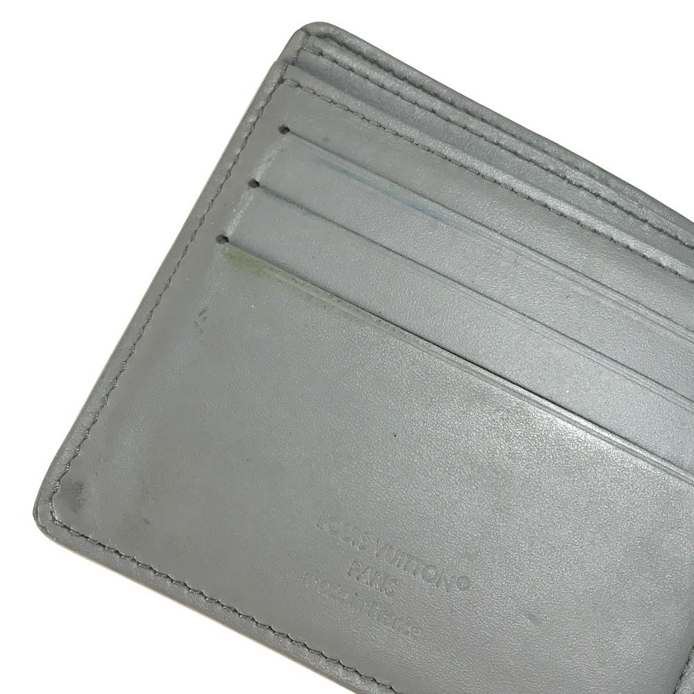 LOUIS VUITTON M81383 Monogram shadow Portefeuille Multipull Compact Wallet Billfold Folded wallet Monogram shadow leather gray Used