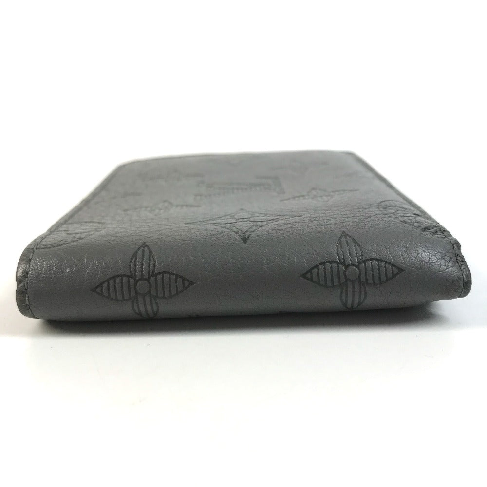 LOUIS VUITTON M81383 Monogram shadow Portefeuille Multipull Compact Wallet Billfold Folded wallet Monogram shadow leather gray Used