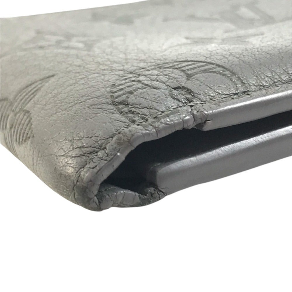 LOUIS VUITTON M81383 Monogram shadow Portefeuille Multipull Compact Wallet Billfold Folded wallet Monogram shadow leather gray Used