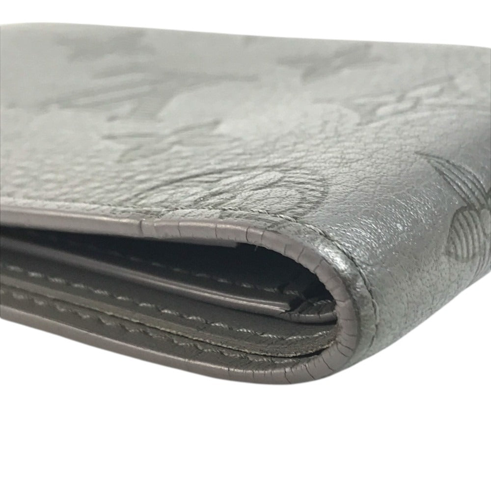 LOUIS VUITTON M81383 Monogram shadow Portefeuille Multipull Compact Wallet Billfold Folded wallet Monogram shadow leather gray Used