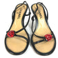 CHANEL CC Mark CC Logo Ladybug Flat shoes Mules Sandals Leather Black/Red Used