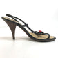 CHANEL CC Mark CC Logo Ladybug Flat shoes Mules Sandals Leather Black/Red Used