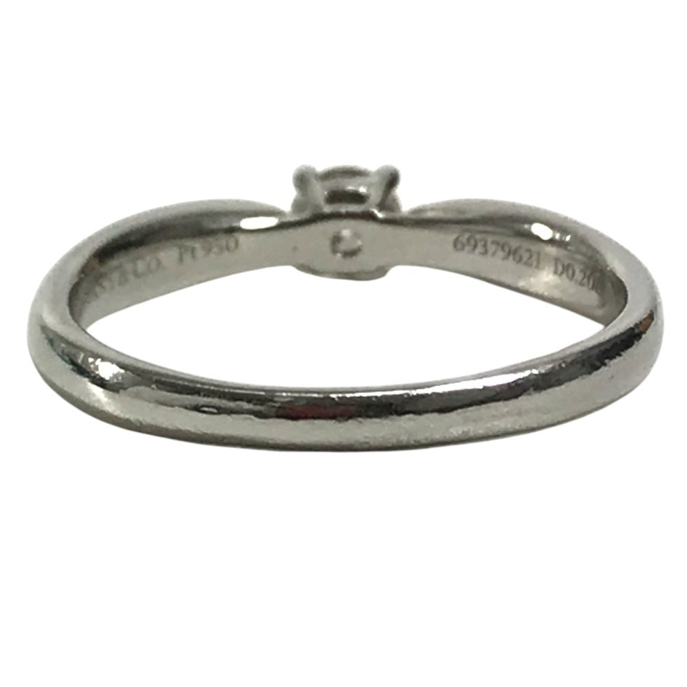 TIFFANY&Co. D0.20ct 1PD Diamond Accessories Jewelry Platinum Ring Pt950 Silver Used