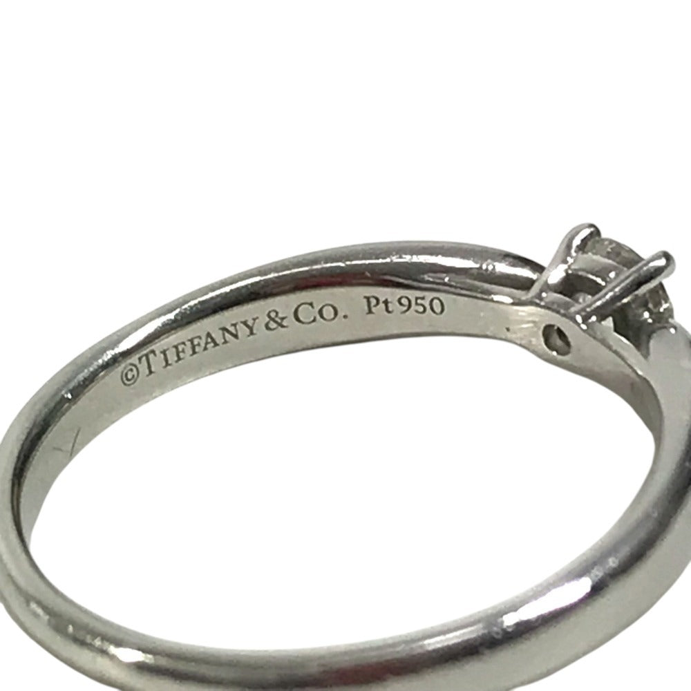 TIFFANY&Co. D0.20ct 1PD Diamond Accessories Jewelry Platinum Ring Pt950 Silver Used