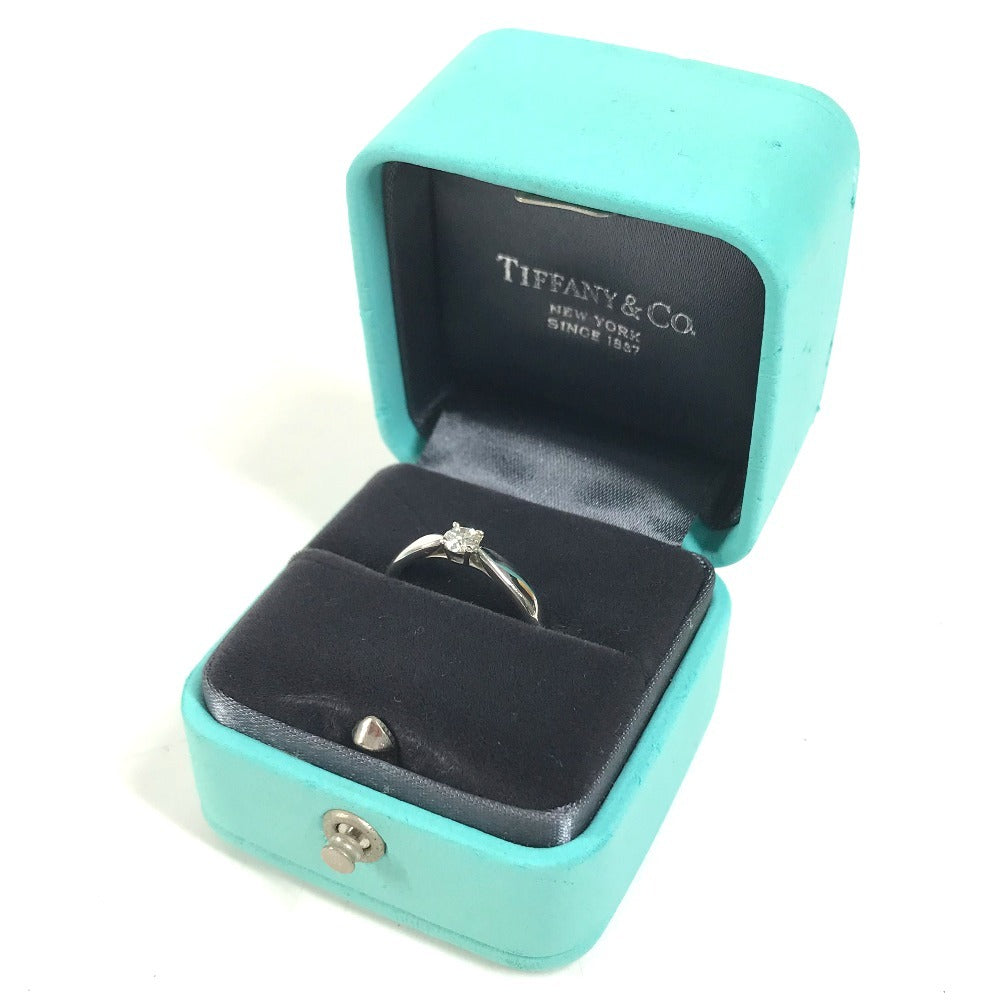 TIFFANY&Co. D0.20ct 1PD Diamond Accessories Jewelry Platinum Ring Pt950 Silver Used