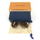 LOUIS VUITTON Z1020E Monogram Clockwise Sunglasses glasses glasses eyewear sunglasses Metal / Plastic Brown/Gold Used