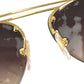 LOUIS VUITTON Z1020E Monogram Clockwise Sunglasses glasses glasses eyewear sunglasses Metal / Plastic Brown/Gold Used