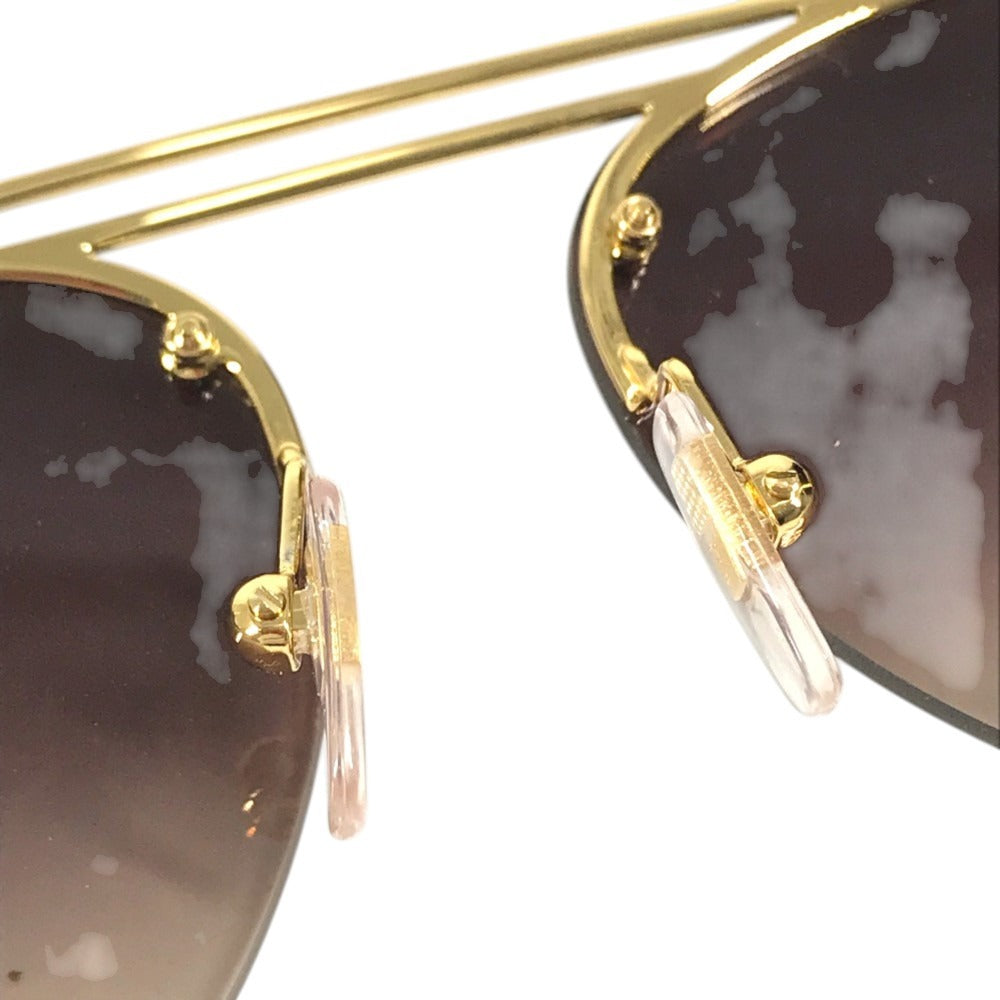 LOUIS VUITTON Z1020E Monogram Clockwise Sunglasses glasses glasses eyewear sunglasses Metal / Plastic Brown/Gold Used