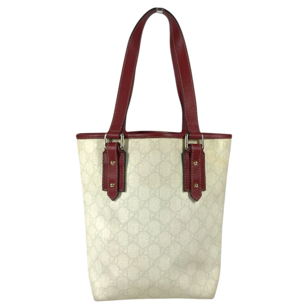 GUCCI 240018 LOVEGUCCI x Heart Tattoo Logo GG Supreme Shoulder bag, tote bag, bucket bag Shoulder Bag GG Supreme Canvas / Leather White/Red Used
