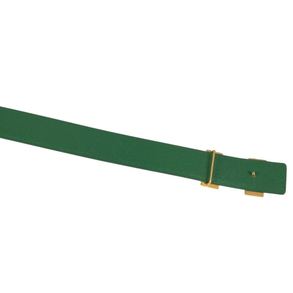 HERMES H belt Accessories, bottom belt buckles belt Leather Green/Red x GoldHardware Used