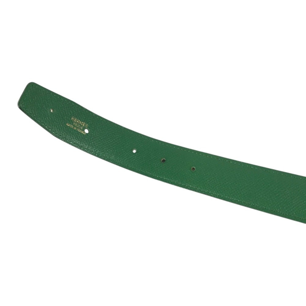 HERMES H belt Accessories, bottom belt buckles belt Leather Green/Red x GoldHardware Used